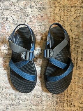 Chaco Sport Sandals in Black and Blue Straps